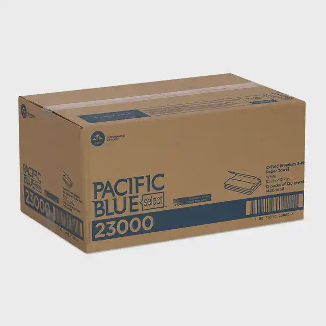 Pacific Blue Basic White C-Fold Paper Towels, 1440 ct