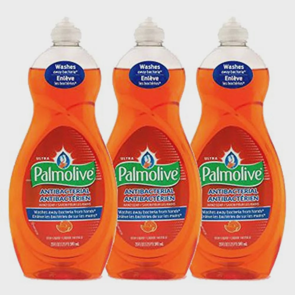 Palmolive Ultra Antibacterial Dishwashing Liquid Dish Soap, Orange, 20 oz, 3pk