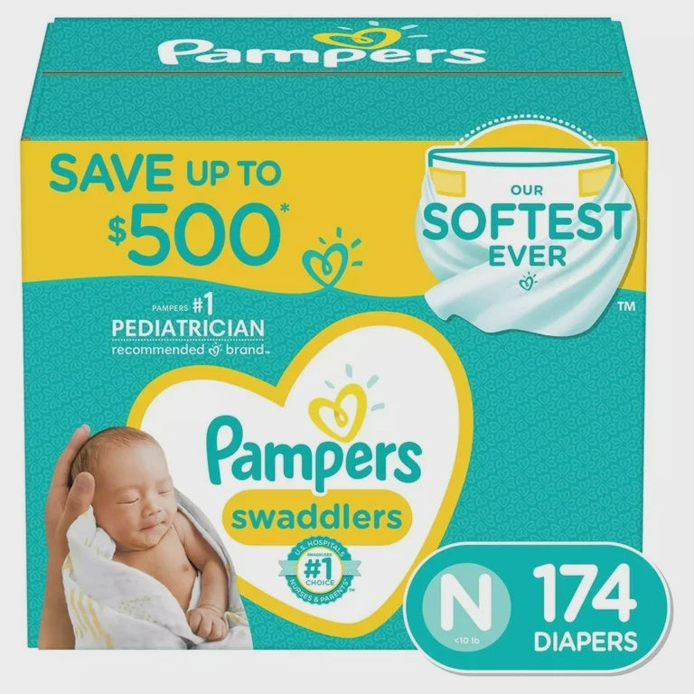 Pampers Swaddlers, Newborn, 174ct (preorder)
