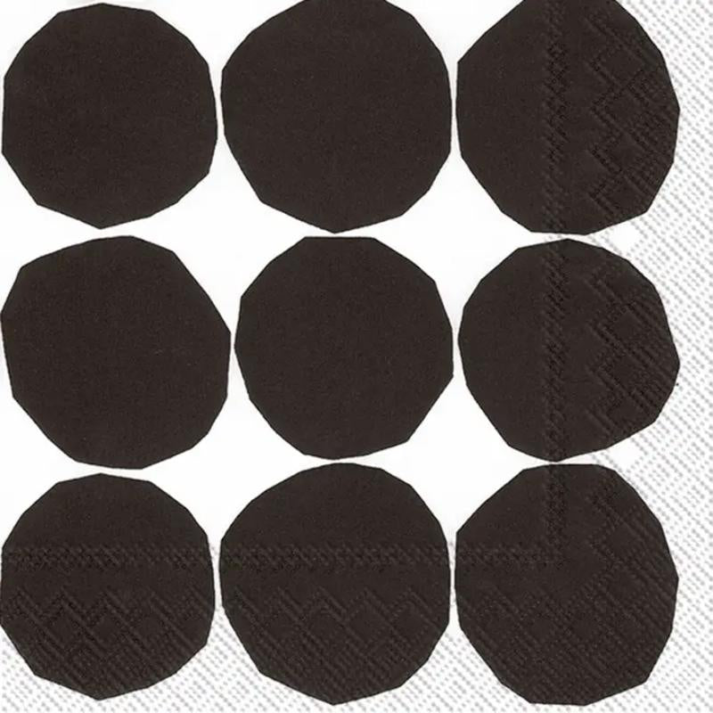 Paper Lunch Napkin, Kivet Black White 20pk