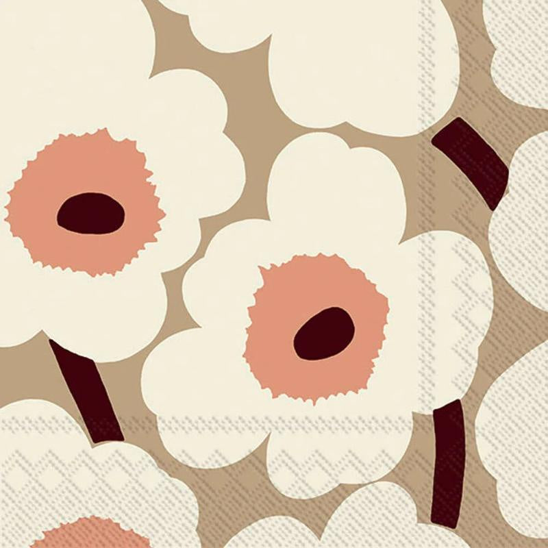 Paper Lunch Napkins, Marimekko Unikko Cream 20pk