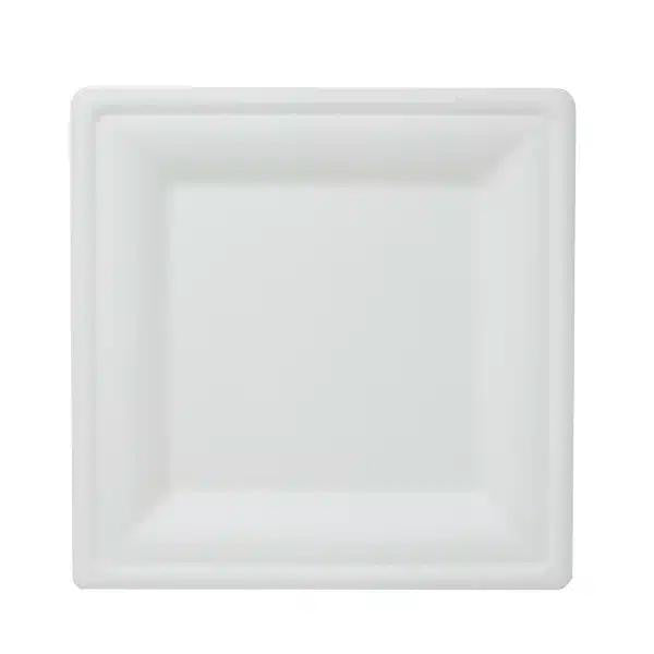Papstar "Pure" Square Plates Sugar Cane 20x20cm 12pk