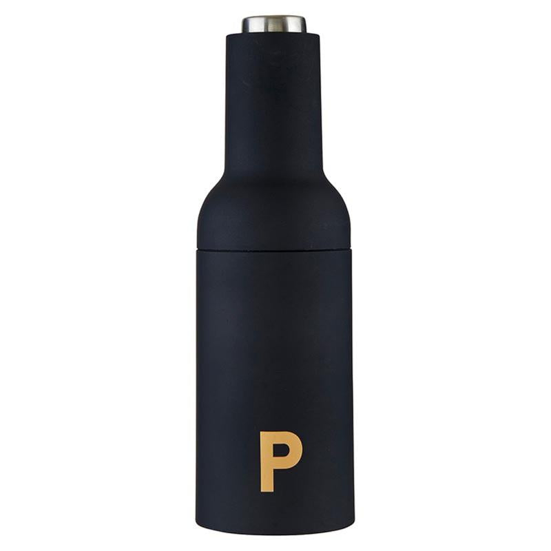 Pepper Grinder - Matte Black - Gold "P"