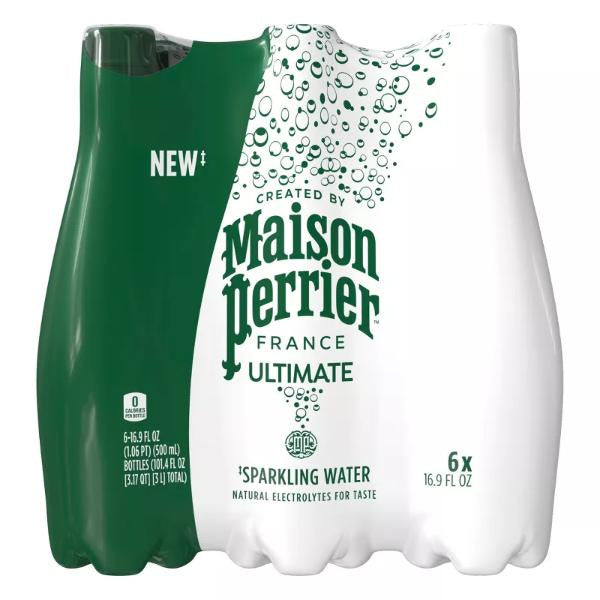 Perrier Sparkling Water Plastic Bottles 6/16.9oz (Inc. Deposit)