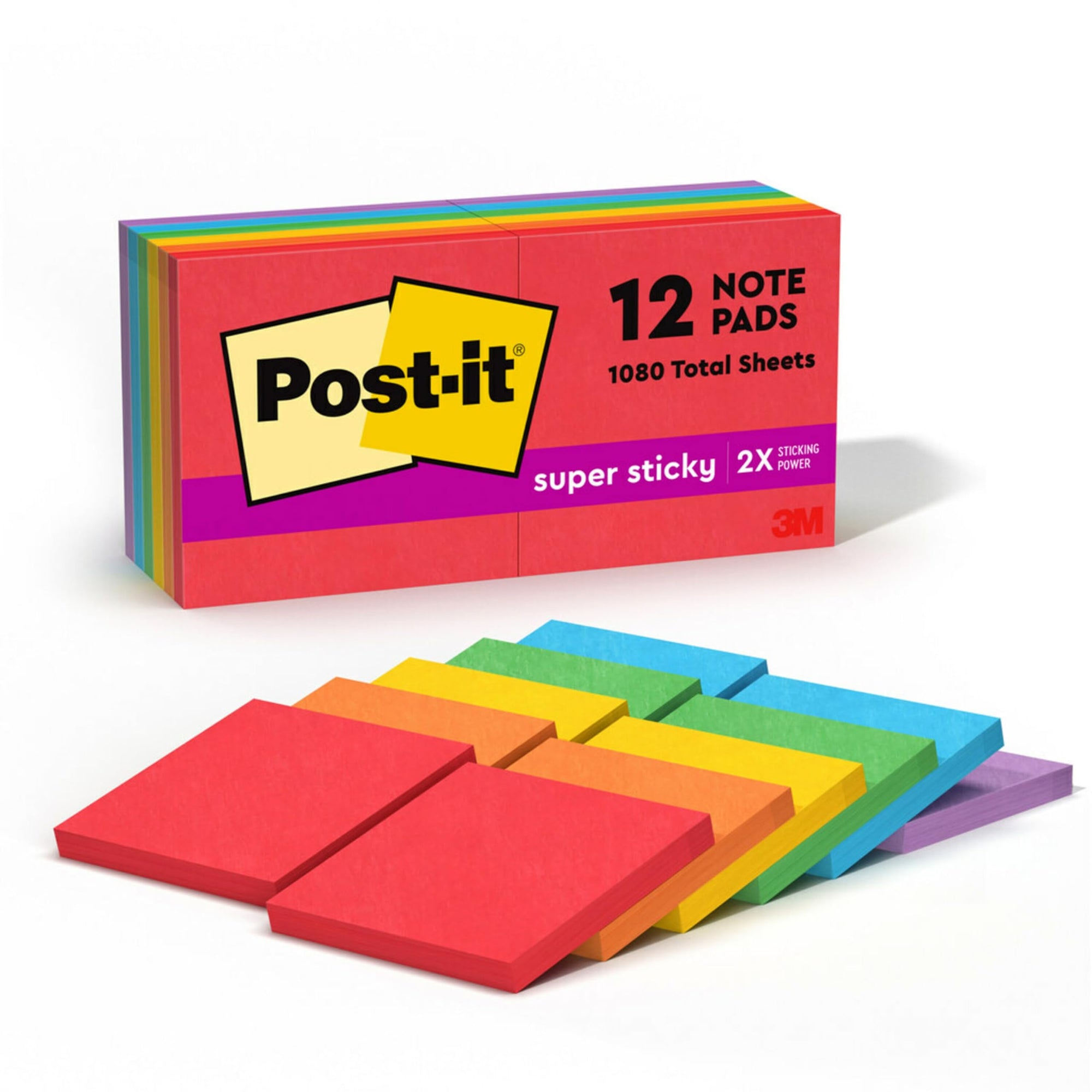 Post-it Notes, 3x3 in Sticky Notes 12 ct.