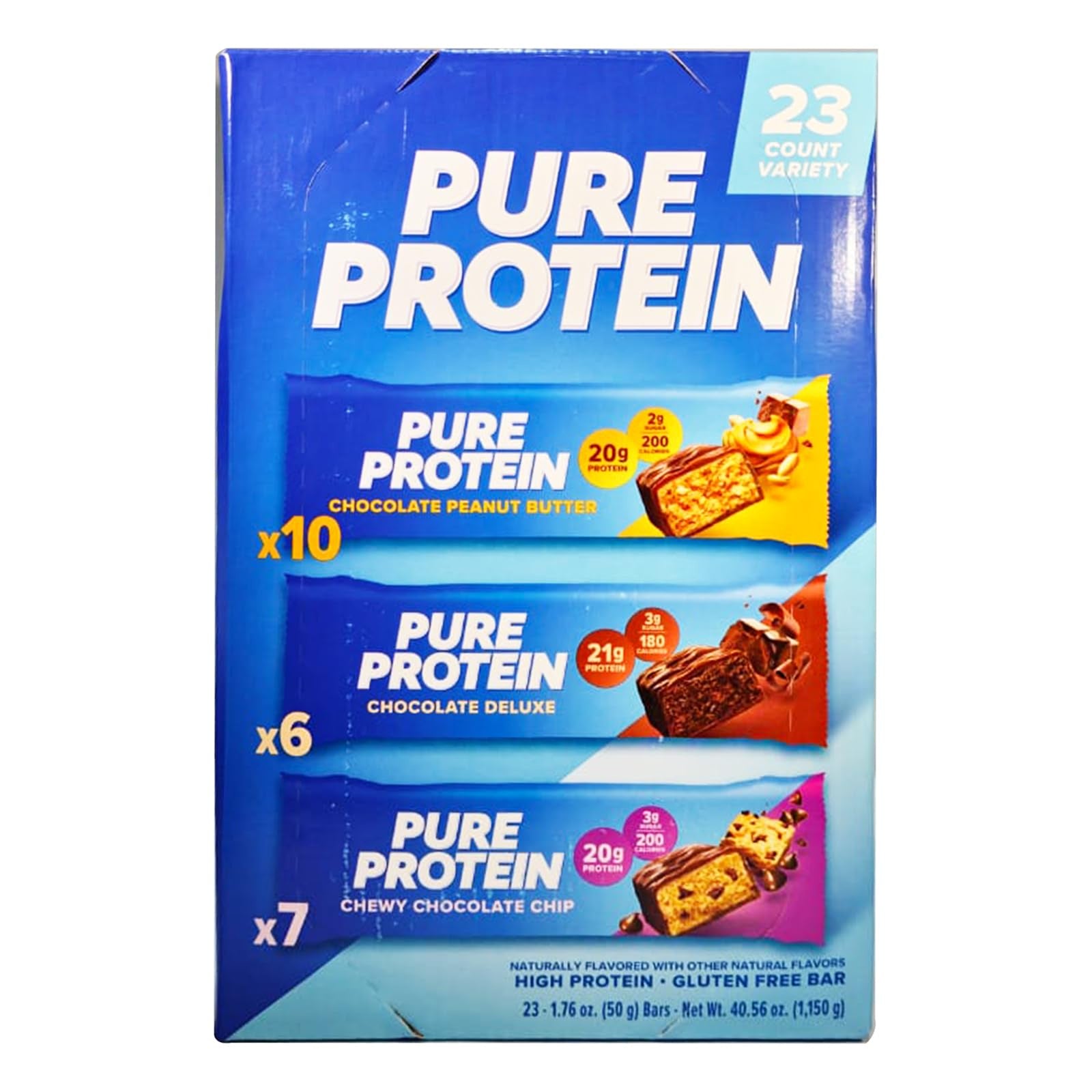 Pure Protein Bars Variety Pack 23 ct