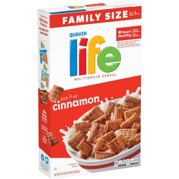 Quaker Cinnamon Life Cereal Family 22.3 oz.