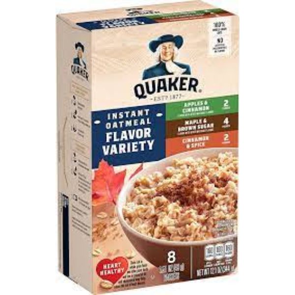 Quaker Flavor Variety Instant Oatmeal, 1.51oz, 8 ct