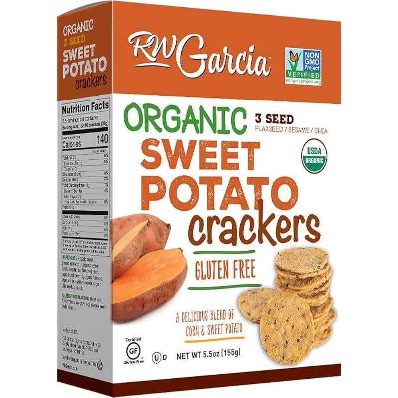 RW Garcia Organic Sweet Potato Crackers Gluten Free