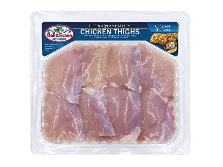 Chicken Thighs B/S Tray Pack Bell & Evans