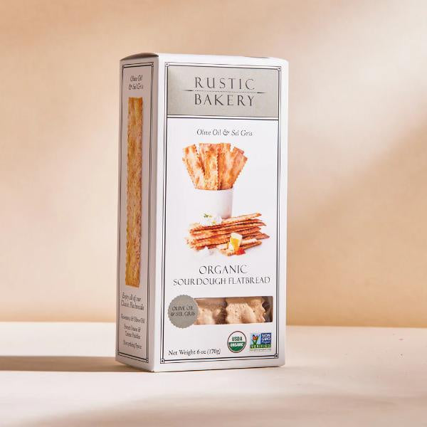Rustic Bakery Organic Sourdough Flatbread, Olive Oil and Sel Gris 6oz