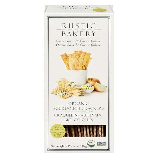Rustic Bakery Organic Sourdough Flatbread Crackers, Sweet Onion & Creme Fraiche