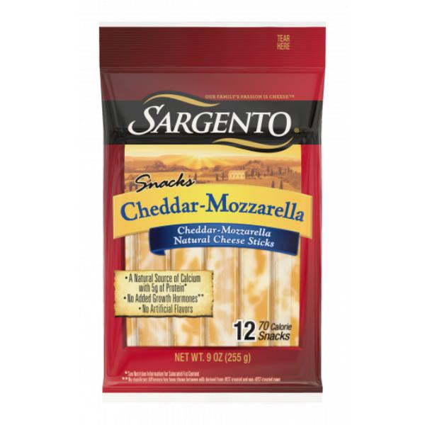 Sargento Cheddar Mozzarella Cheese Sticks 12 ct