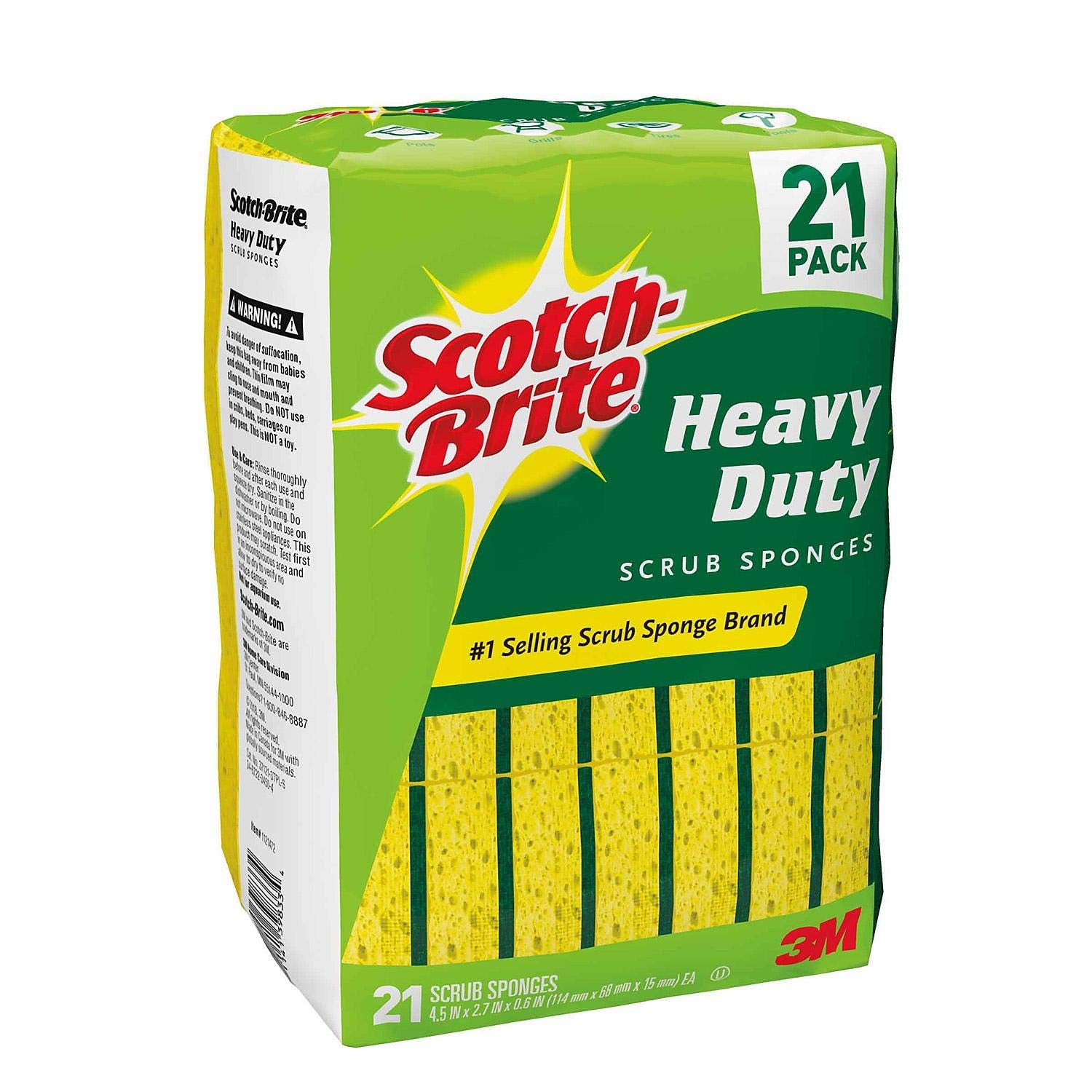 Scotch Brite Heavy Duty Scrub Sponge 21pk