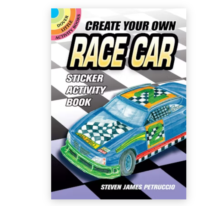 Create Your Own Race Car Sticker Activity Book