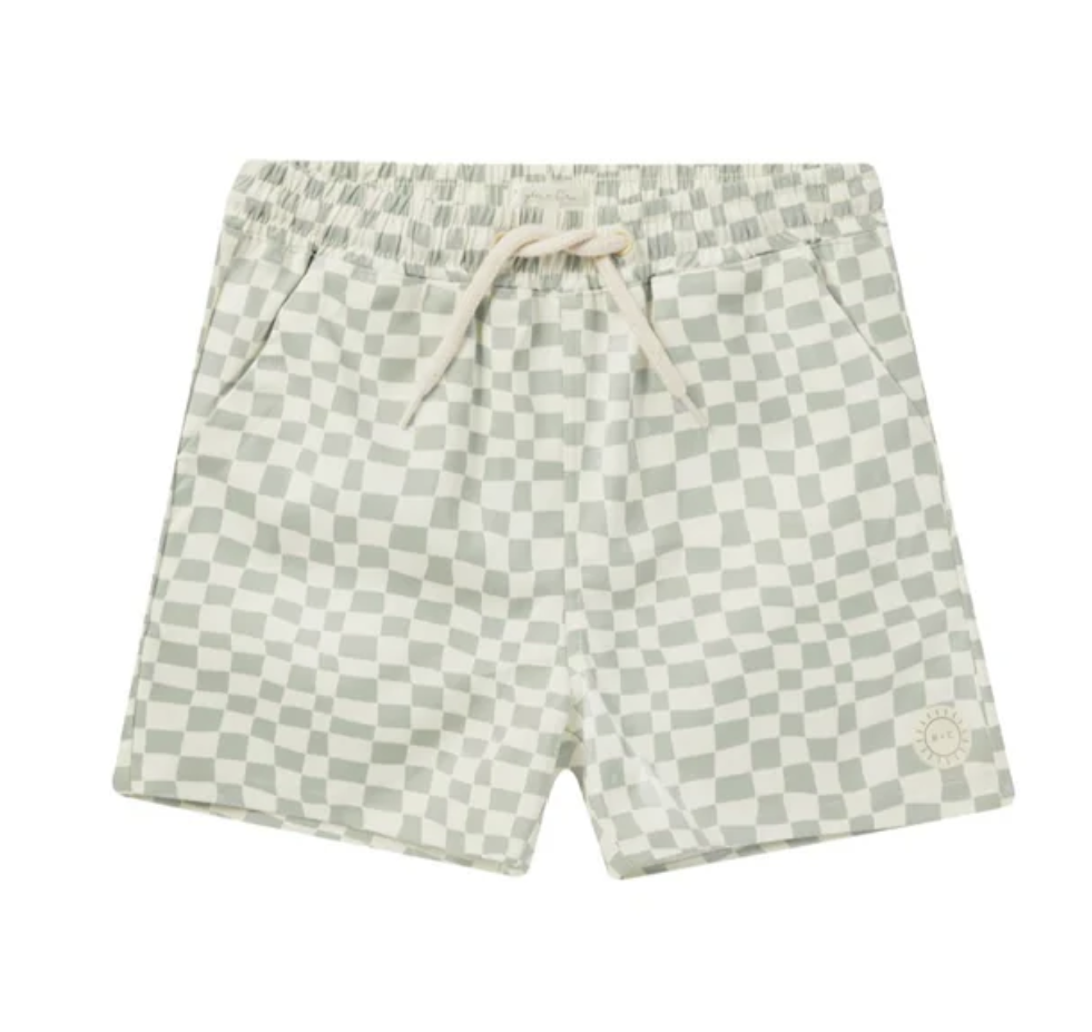 Checkered Swim Shorts