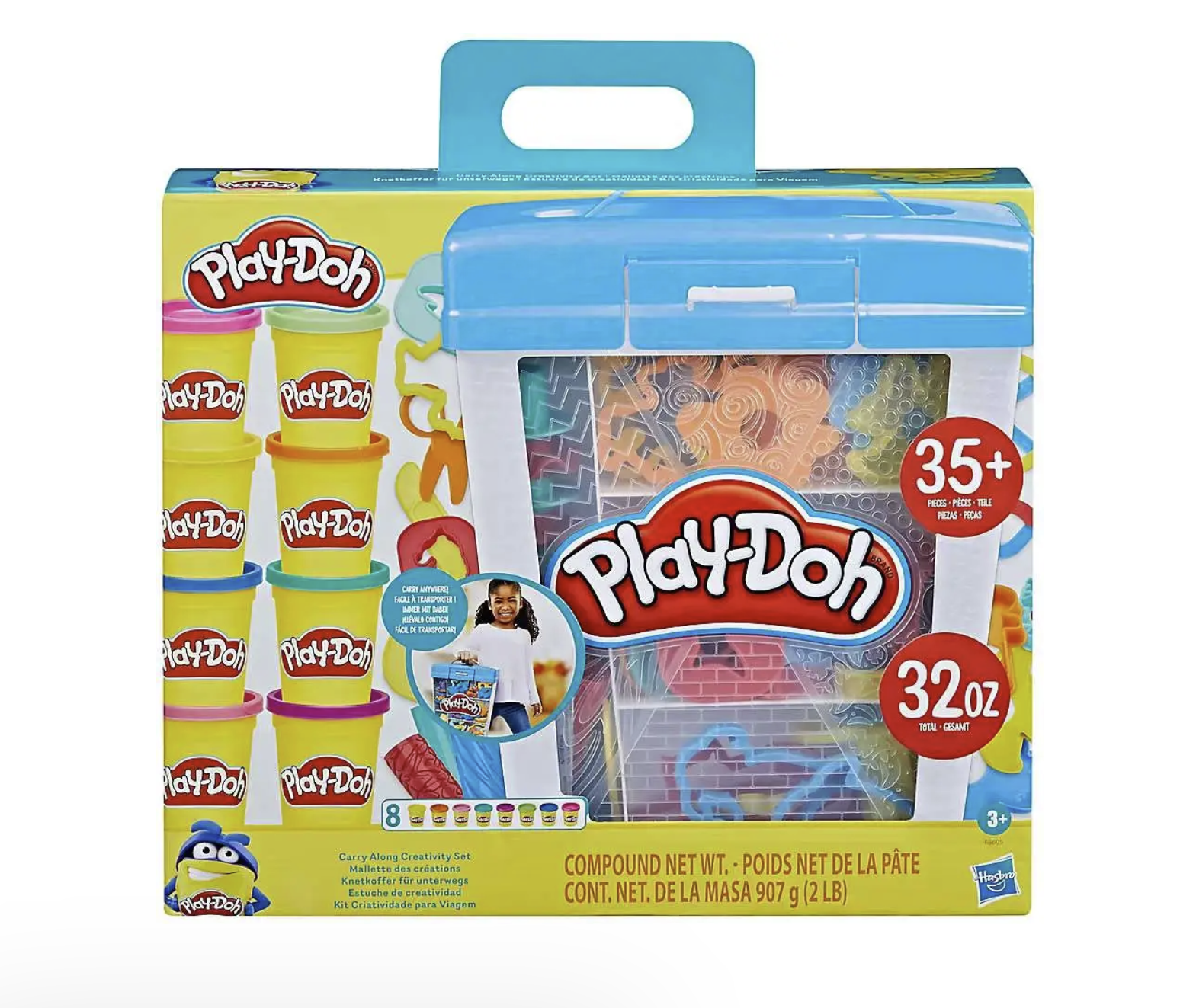 Play-Doh Carry-Along Creativity Set with 40 Tools, 8 Cans