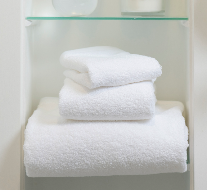 Earthright Bath Towel, 100% Cotton, White, 27 x 54 in