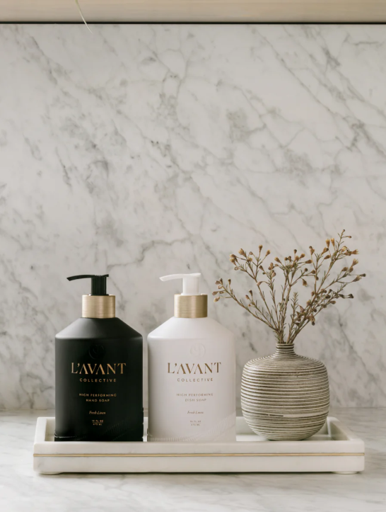 L'AVANT Hand Lotion + Hand Soap Bundle, Fresh Linen, 10 oz/16 oz