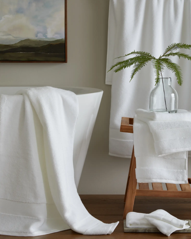 Earthright Bath Sheets, 100% Cotton, White, 33 x 70 in, 3 Pack