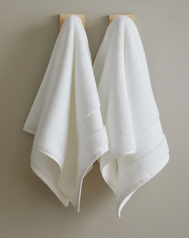 Earthright Hand Towel, 100% Cotton, White, 16 x 30 in