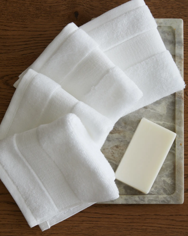 Earthright Wash Towel, 100% Cotton, White, 13 x 13 in