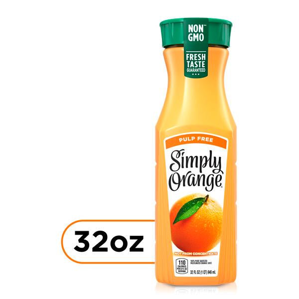 Simply Orange Juice No Pulp 32 oz