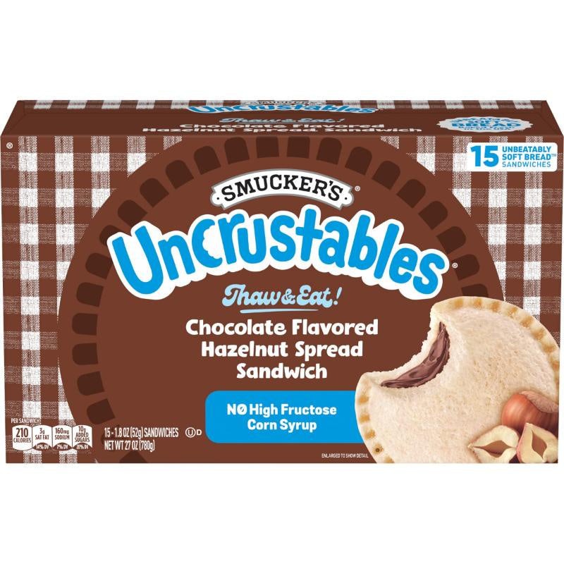 Smucker's Uncrustables Chocolate Hazelnut, 15 ct (27 oz)