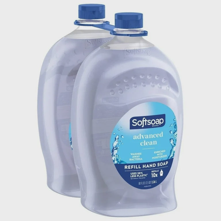 Softsoap Advanced Clean Liquid Hand Soap Refill 2pk - 80oz