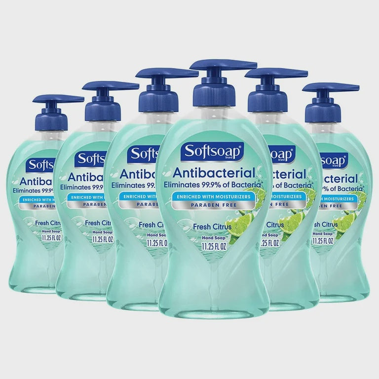 Softsoap Antibacterial Liquid Hand Soap, Fresh Citrus, 11.25 fl oz, 6 pk