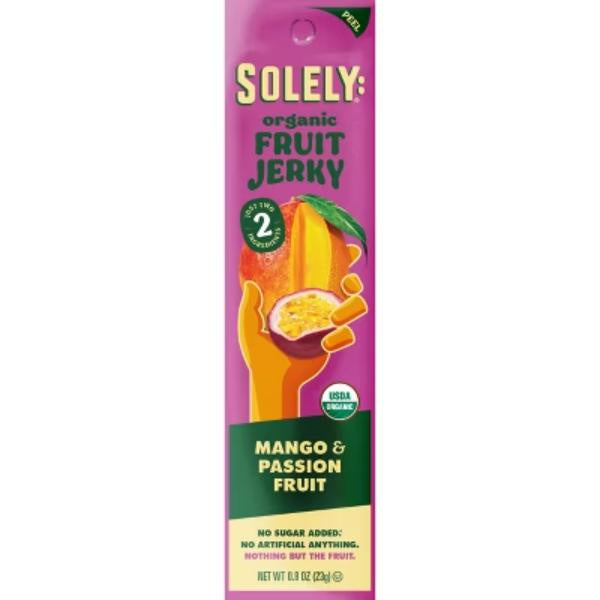 Solely Org Fruit Jerky Mango Passionfruit .8 oz