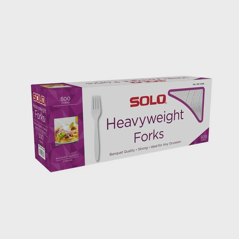 Solo Heavyweight Plastic Fork 500ct