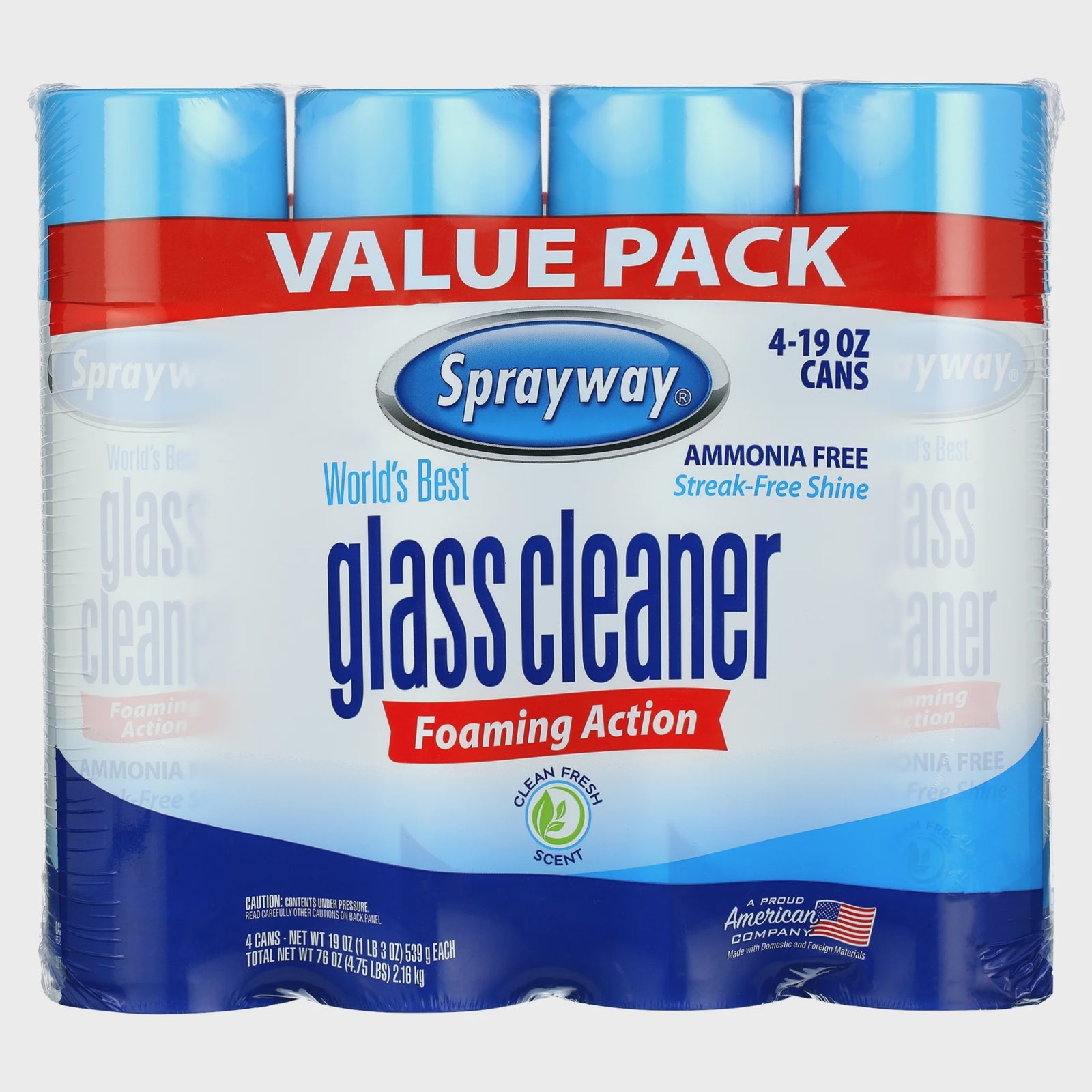 Sprayway Glass Cleaner, 19 oz. Cans, 4 Pack