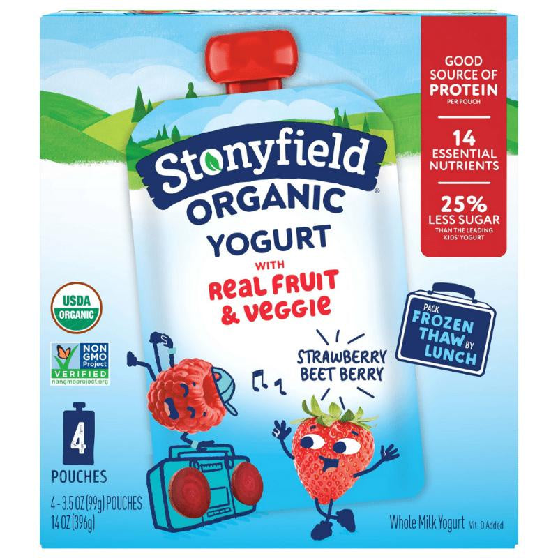 Stonyfield Organic Whole Milk Strawberry Beet Berry Kids Yogurt 4/3.5oz