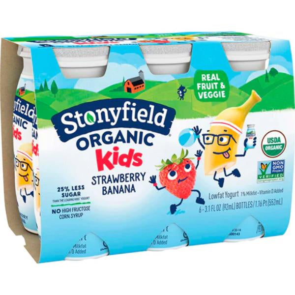 Stonyfield Organic YoKids Strawberry/Banana Smoothie 6/3.1 oz