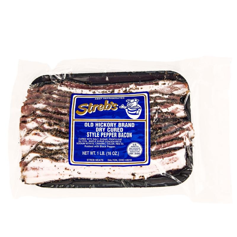 Streb's Old Hickory Blend Peppered Bacon