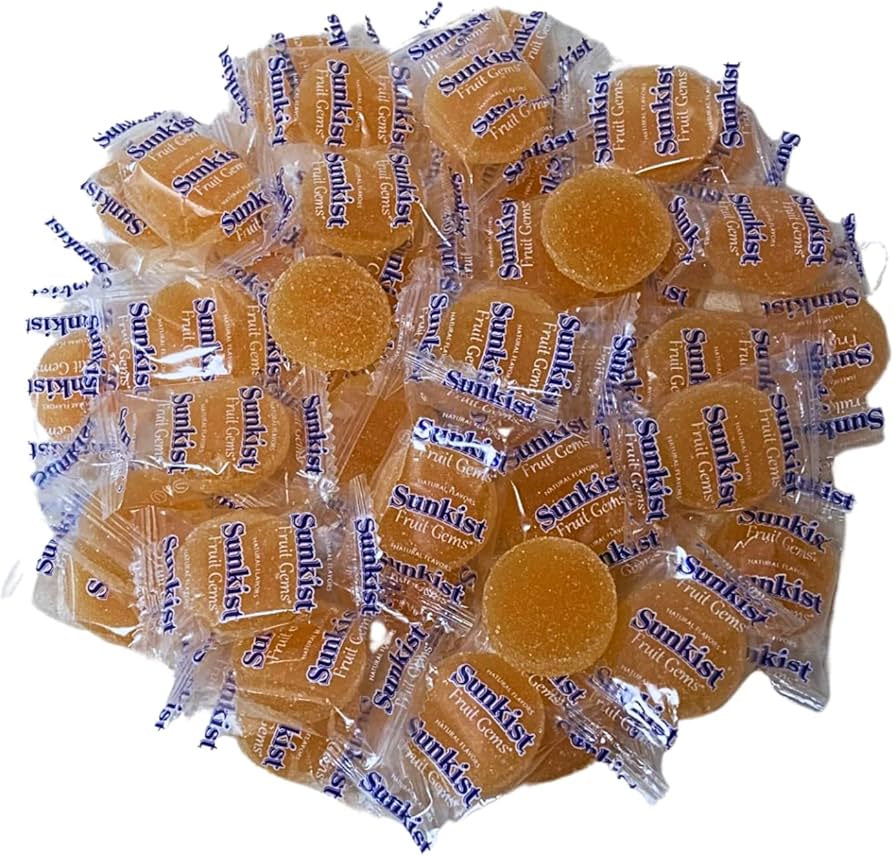 Sunkist Individually Wrapped Fruit Gem Soft Candy Only Orange Flavor