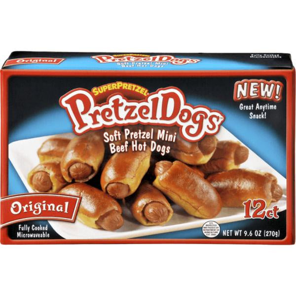 SuperPretzel Pretzel Dogs Mini Beef Hot Dogs 12ct