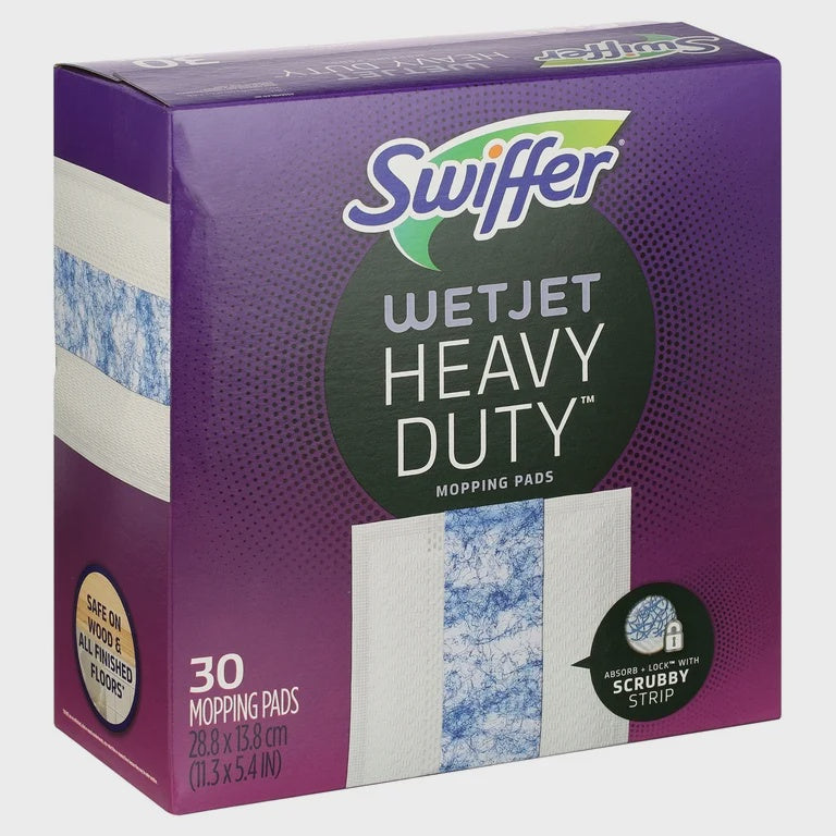 Swiffer WetJet Heavy Duty Mopping Pad Refill, 30 Count