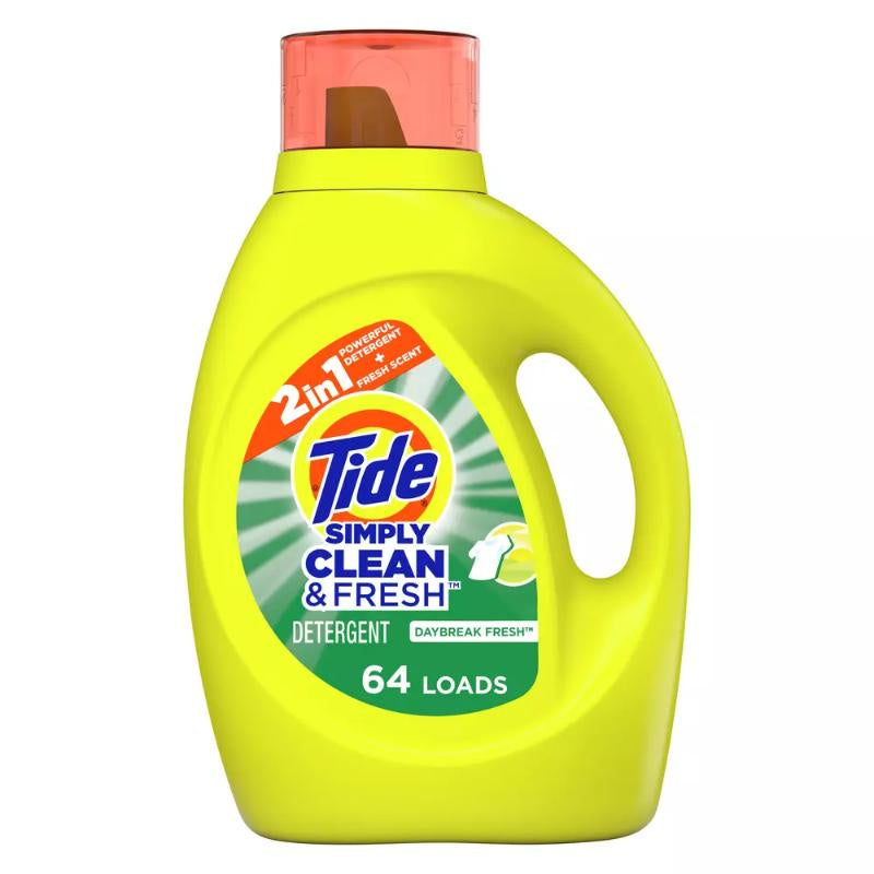 Tide Simply Clean & Fresh Liquid Laundry Detergent, Daybreak Fresh, 64 Loads