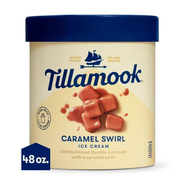 Tillamook Caramel Swirl Ice Cream 48oz