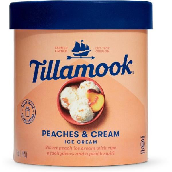 Tillamook Peaches & Cream Ice Cream 48oz