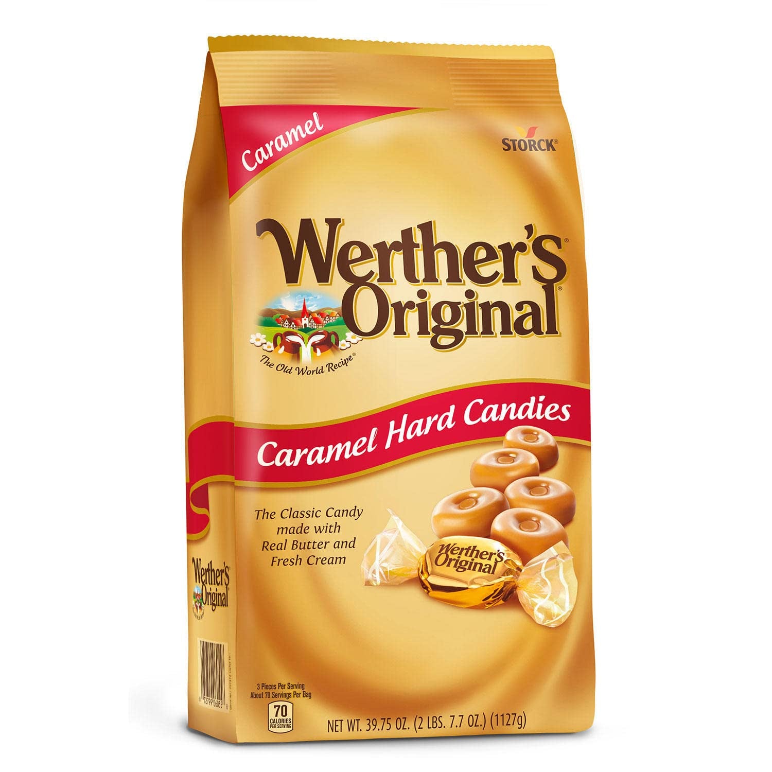 Werther's Original Individually Wrapped Hard Caramel Candy, 39.75 oz.