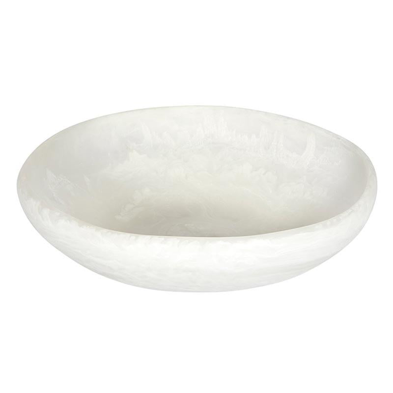 White Resin Salad Bowl - 14" diameter