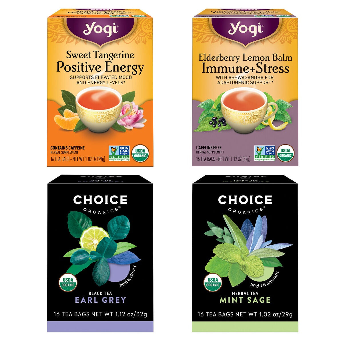 Yogi Tea and Choice Organics Tea - Variety Pack Sampler, 4pk (BPO)