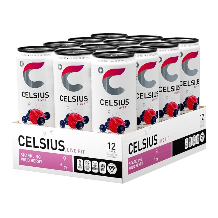 Celsius Wildberry Energy Drinks 12 pack