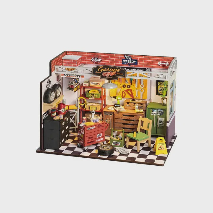 DIY Miniature House Kit: Garage Workshop