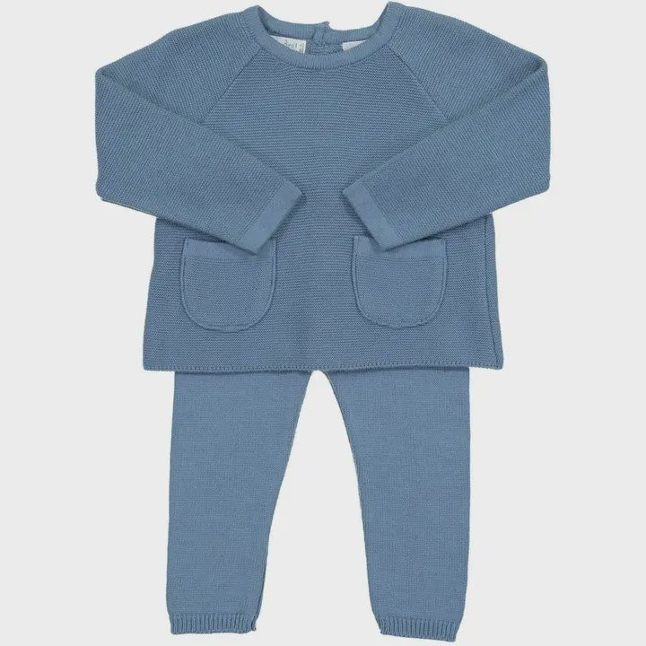 Pocket Knit Set French Blue, 12m