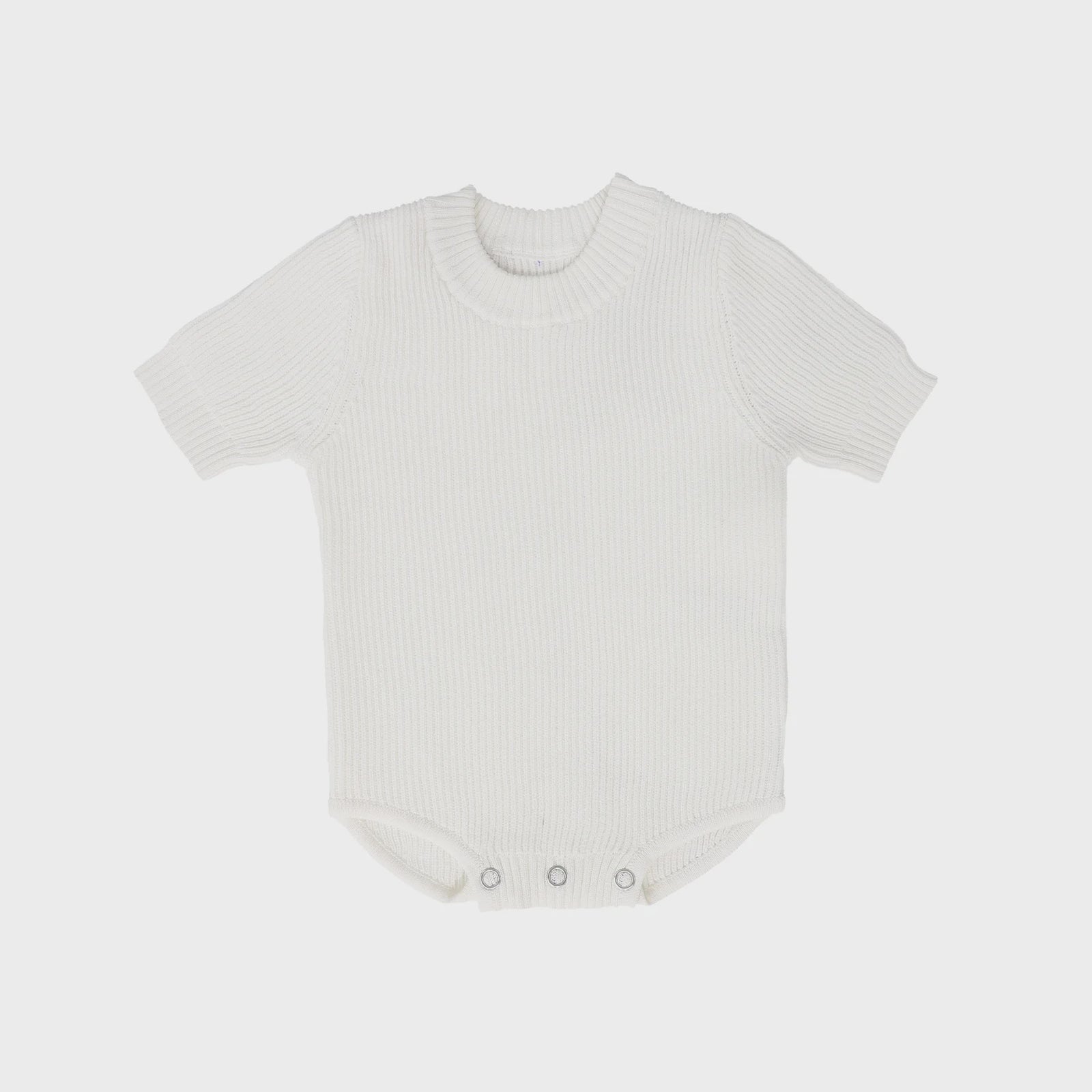 Le Bourdon White Ombre Knit Romper