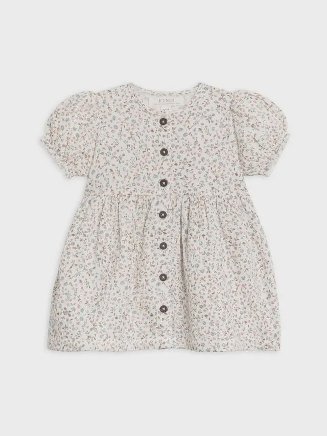 Colored Organics Talulah Muslin Dress - Wyn Floral / Mist 4T